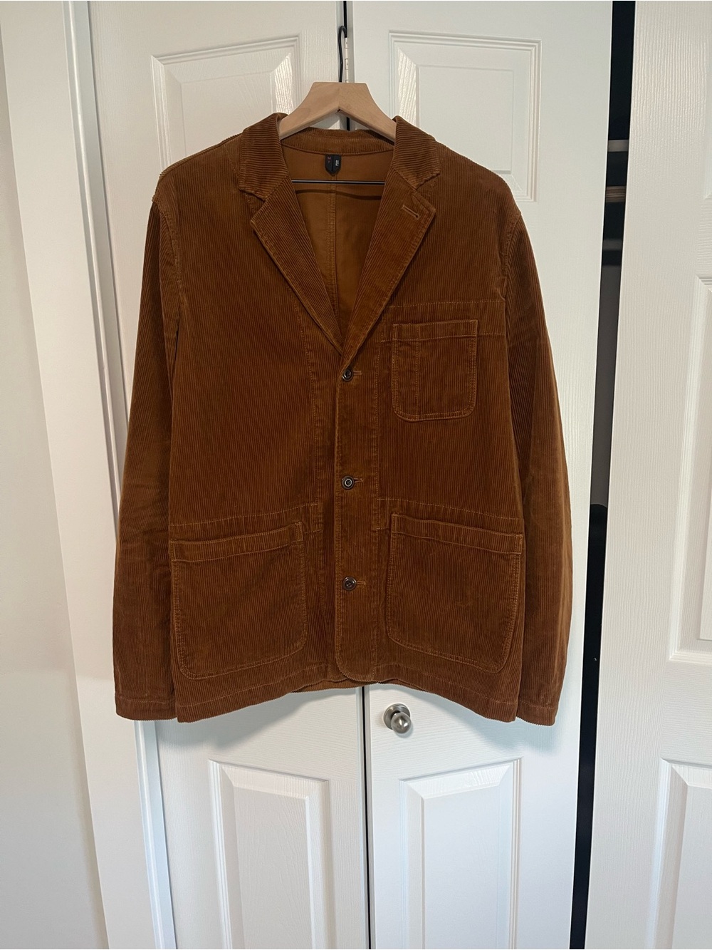 GAP Men's Brown Corduroy Three-Button Jacket